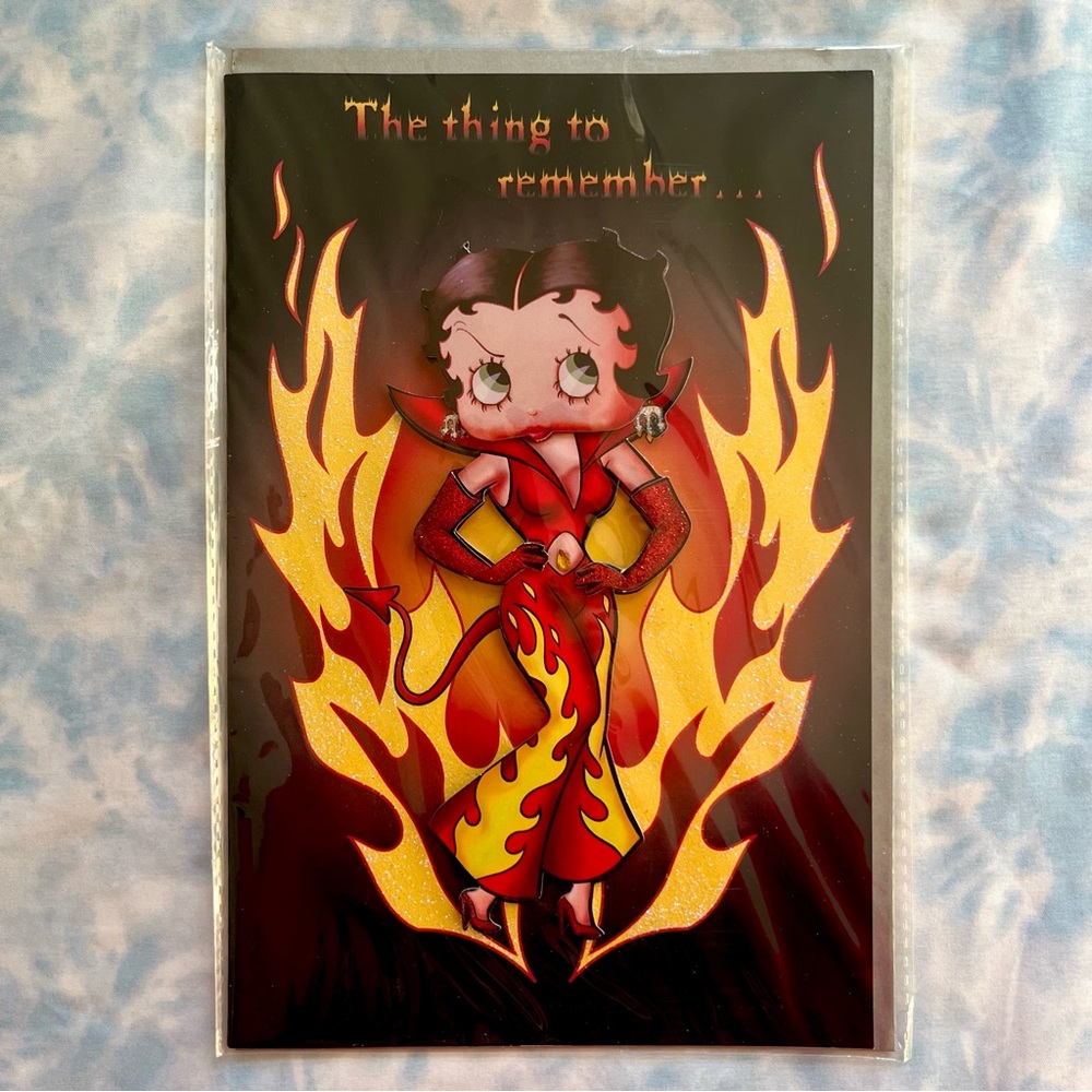 Vintage 2006 Betty Boop "Bad Girl" 3D card with envelope - NEW IN PACKAGING